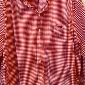Vineyard Vines men’s red gingham button down 3XB